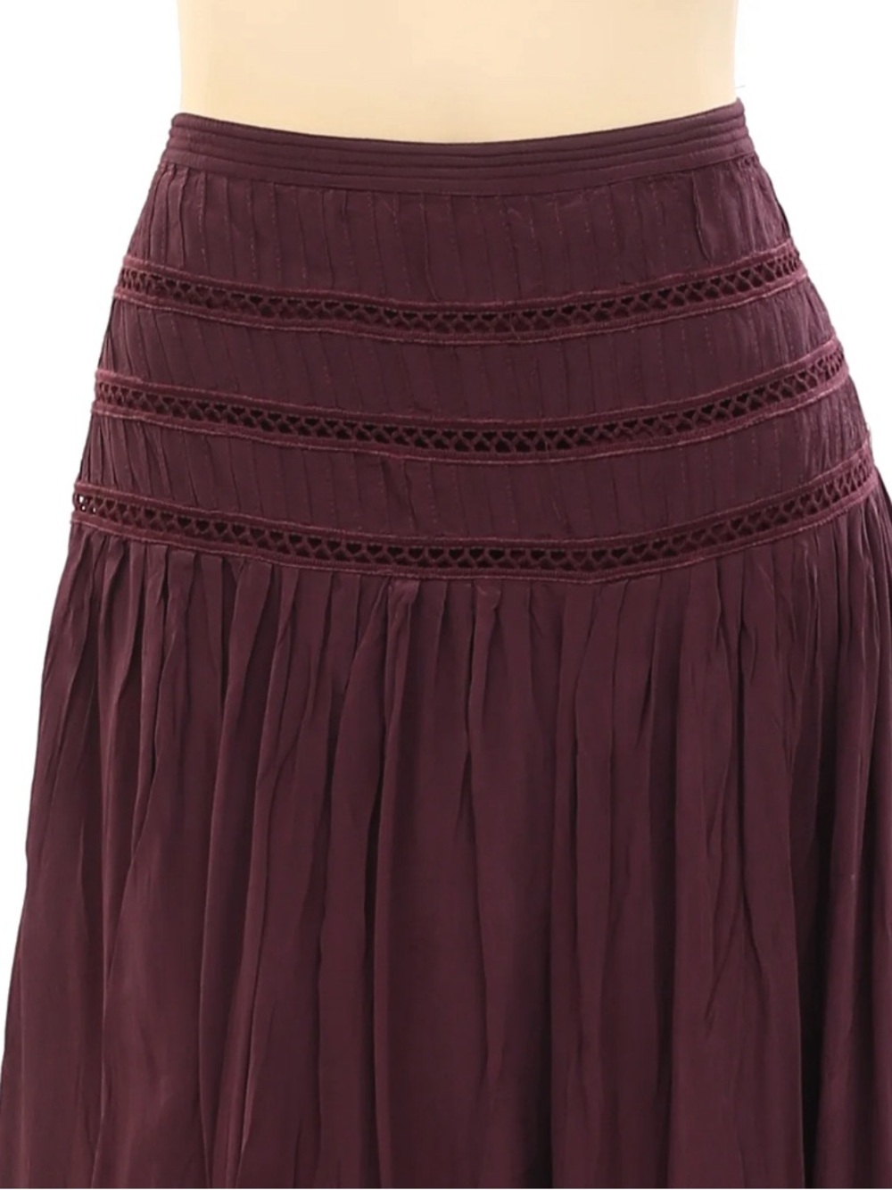 Sea New York Plum Tiered Crochet Midi Skirt - Picture 3 of 3